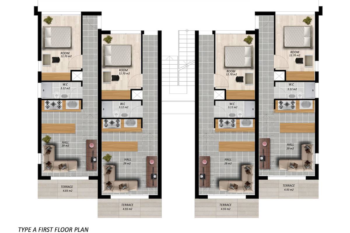 Kıbrıs Yeni Boğaziçi İki Yatak Odalı Loft Penthouse Photo 30