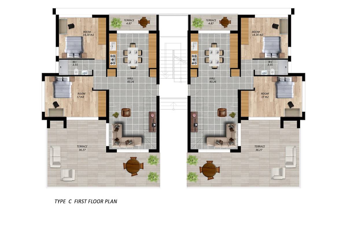 Kıbrıs Yeni Boğaziçi Üç Yatak Odalı Penthouse Loft Photo 38