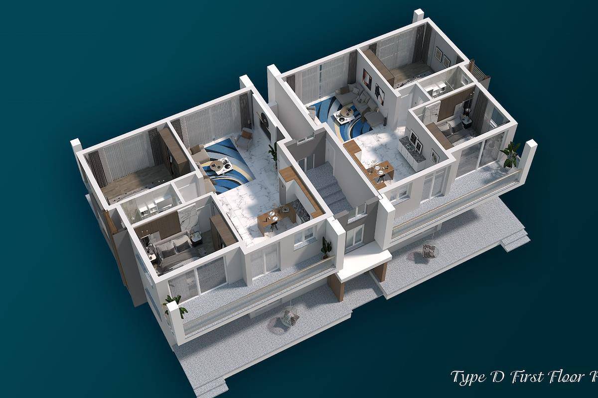 Nordzypern Wohnung mit zwei Schlafzimmern im Luxuskomplex Photo 32