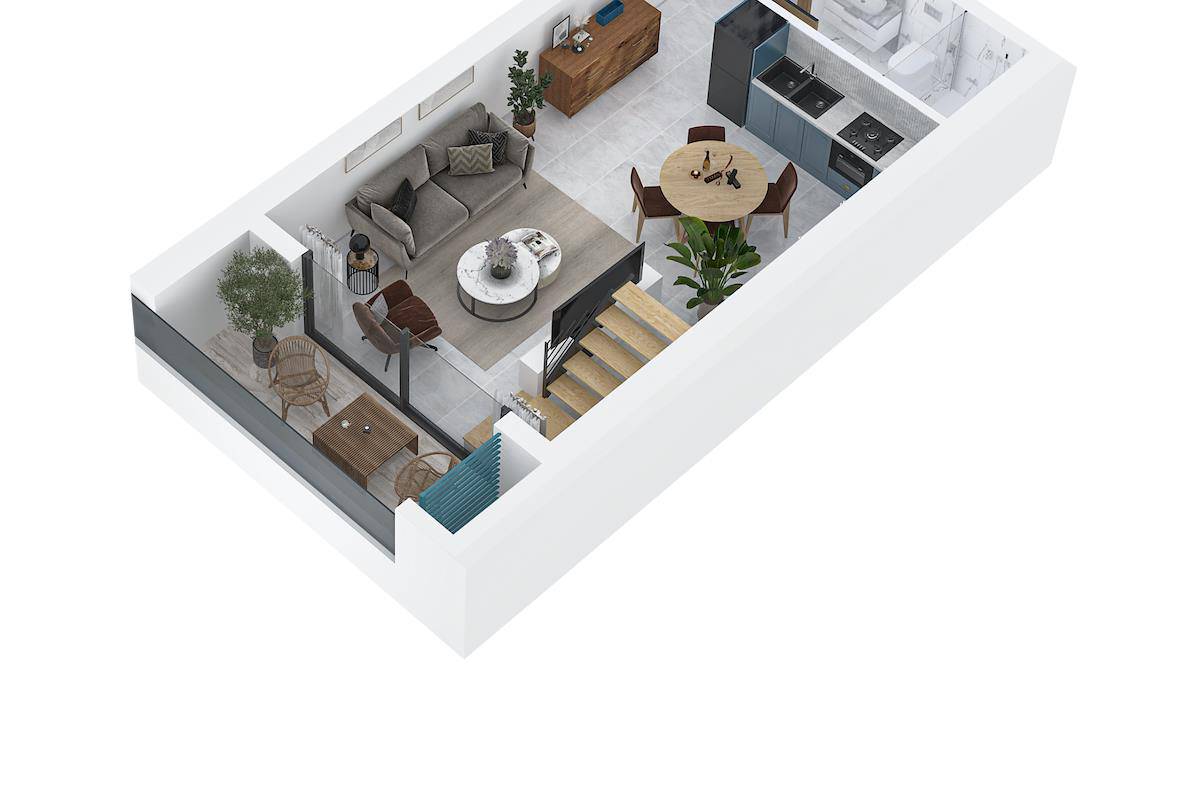 Nordzypern Duplex- Penthouse mit einem Schlafzimmer in İskele Photo 49