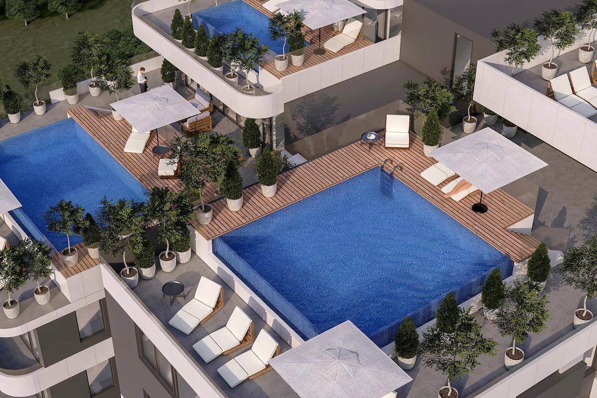Nord-Kypros Penthouse med tre soverom i Luxury Resort på Lang strand Photo 2