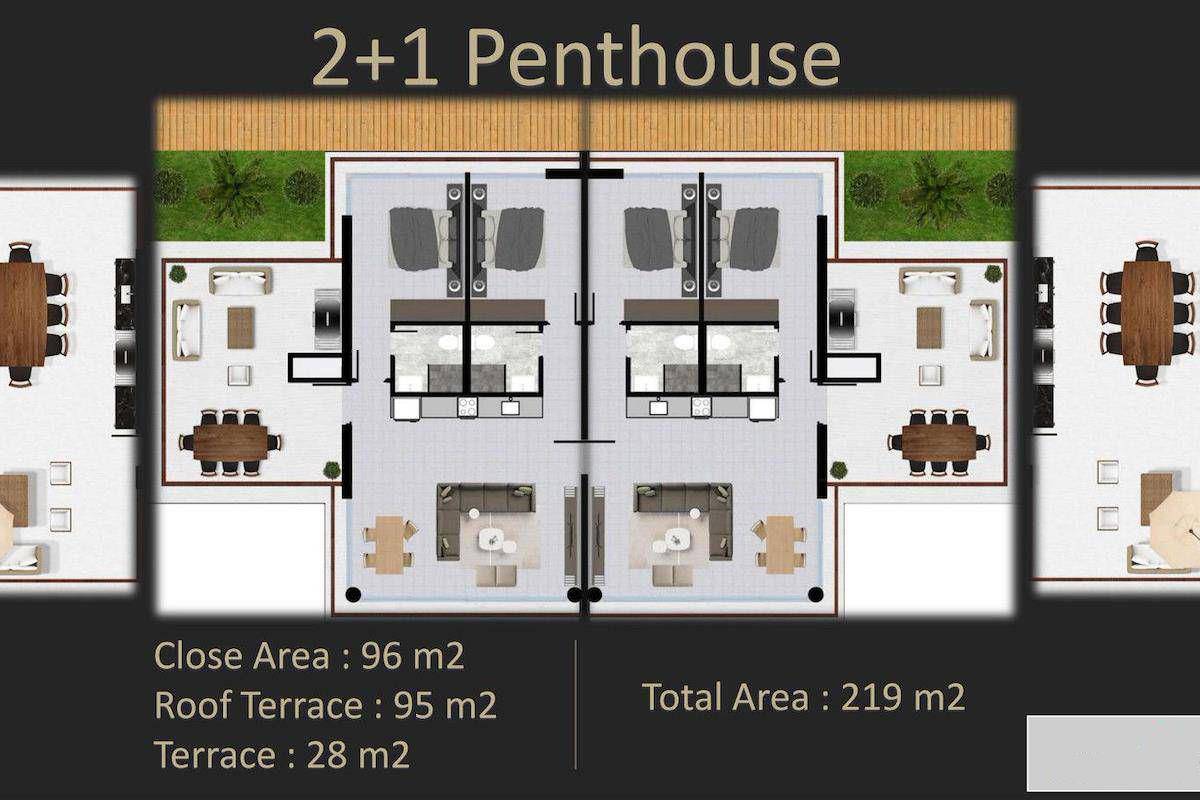 Nordzypern Penthouse mit zwei Schlafzimmern Photo 9
