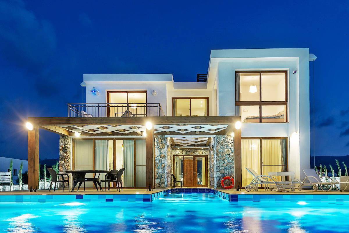 North Cyprus Beachfront Villa with Direct and Private Access to a Sandy Beach Photo 2
